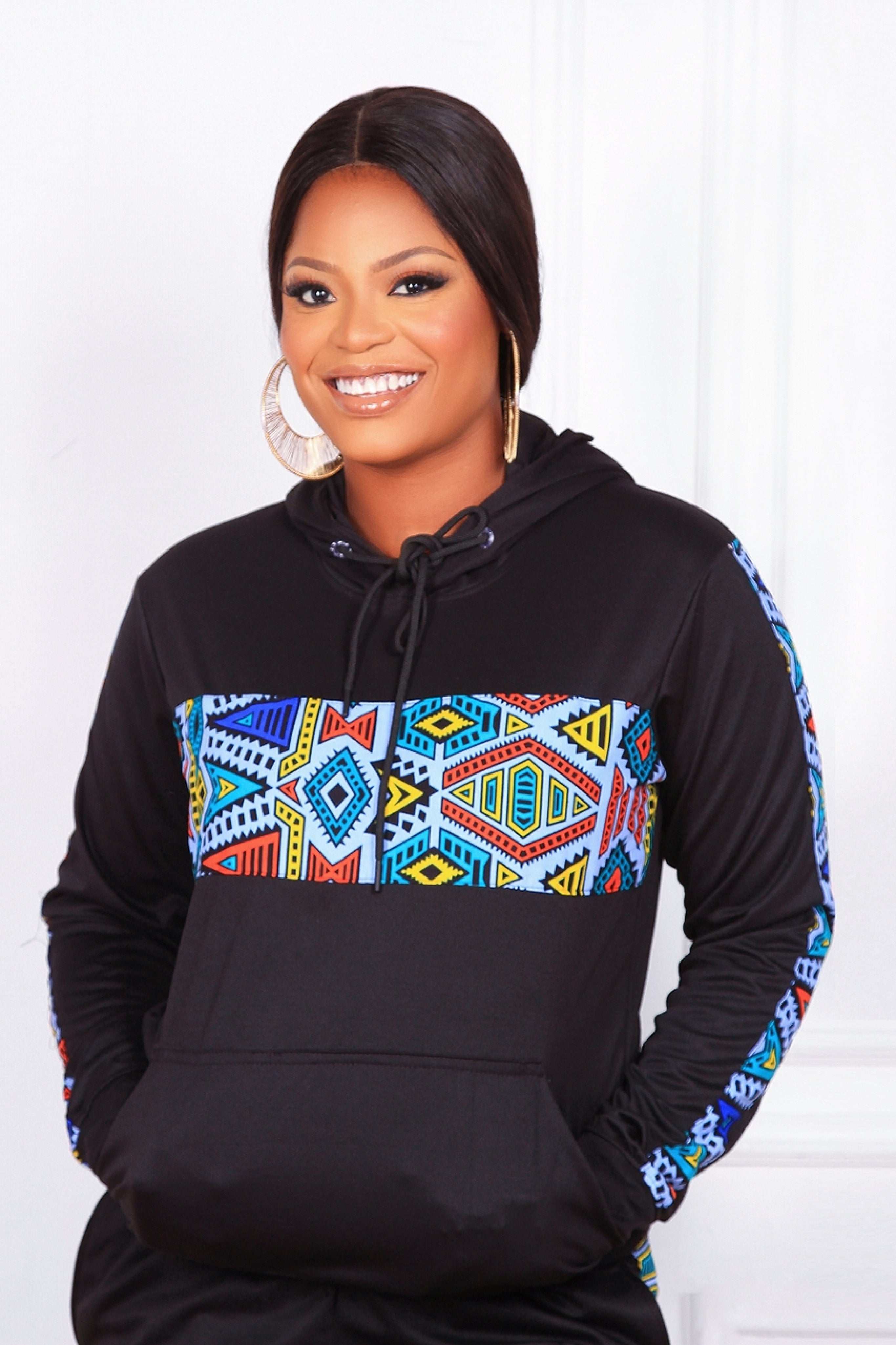Nala African Print soft Jogger Set (Blue African Print) NIKI KAY