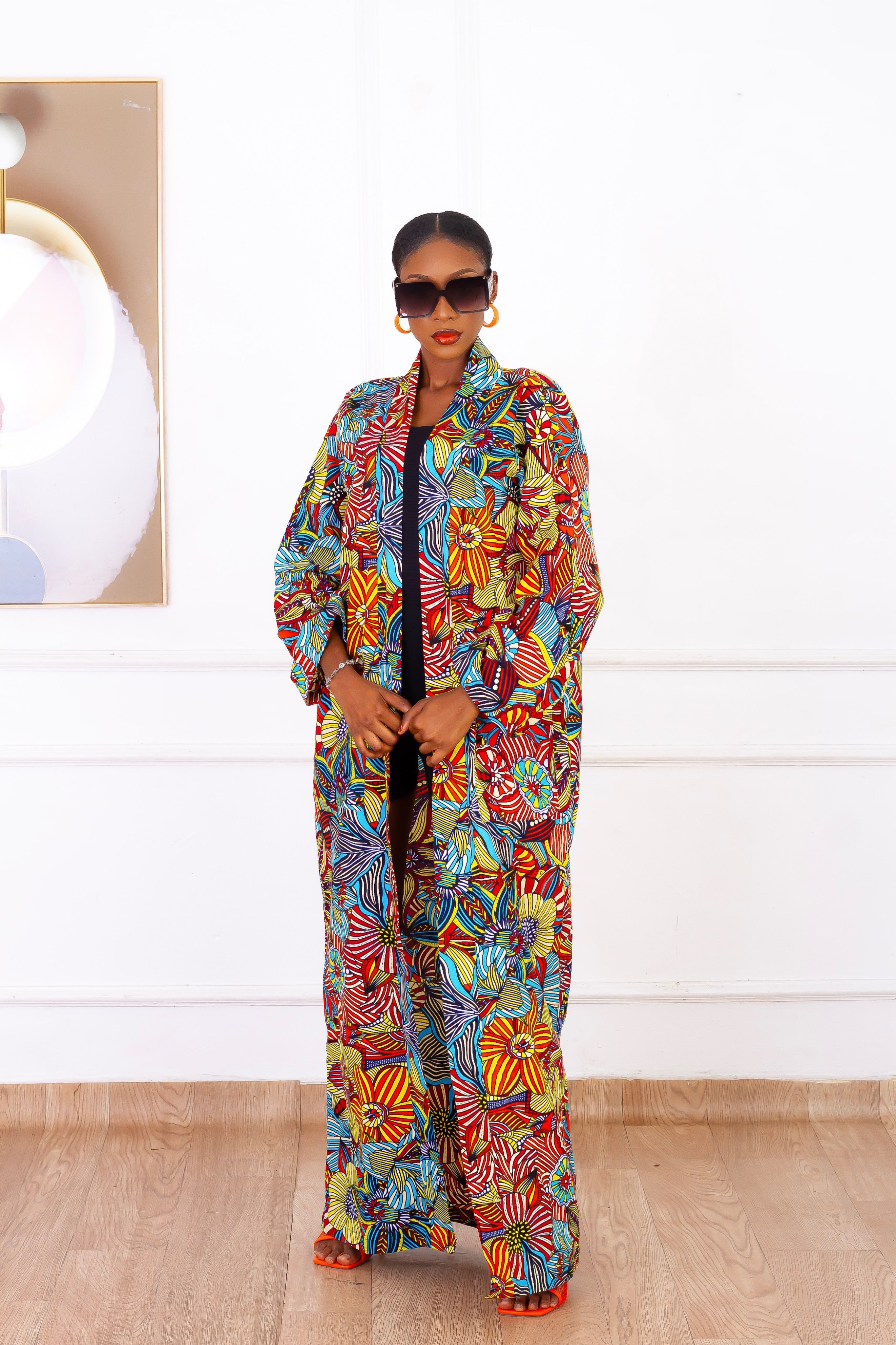 Asha African Print Kimono (Multi) NIKI KAY