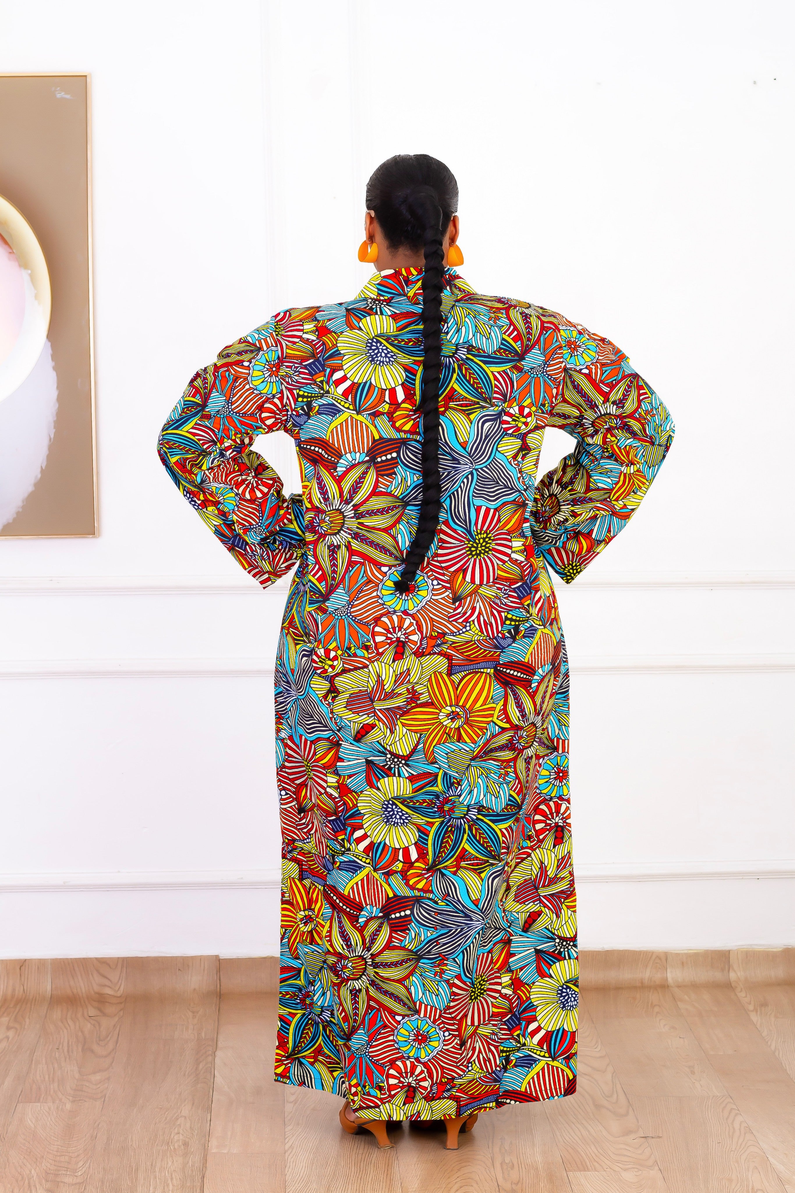 Asha African Print Kimono (Multi)