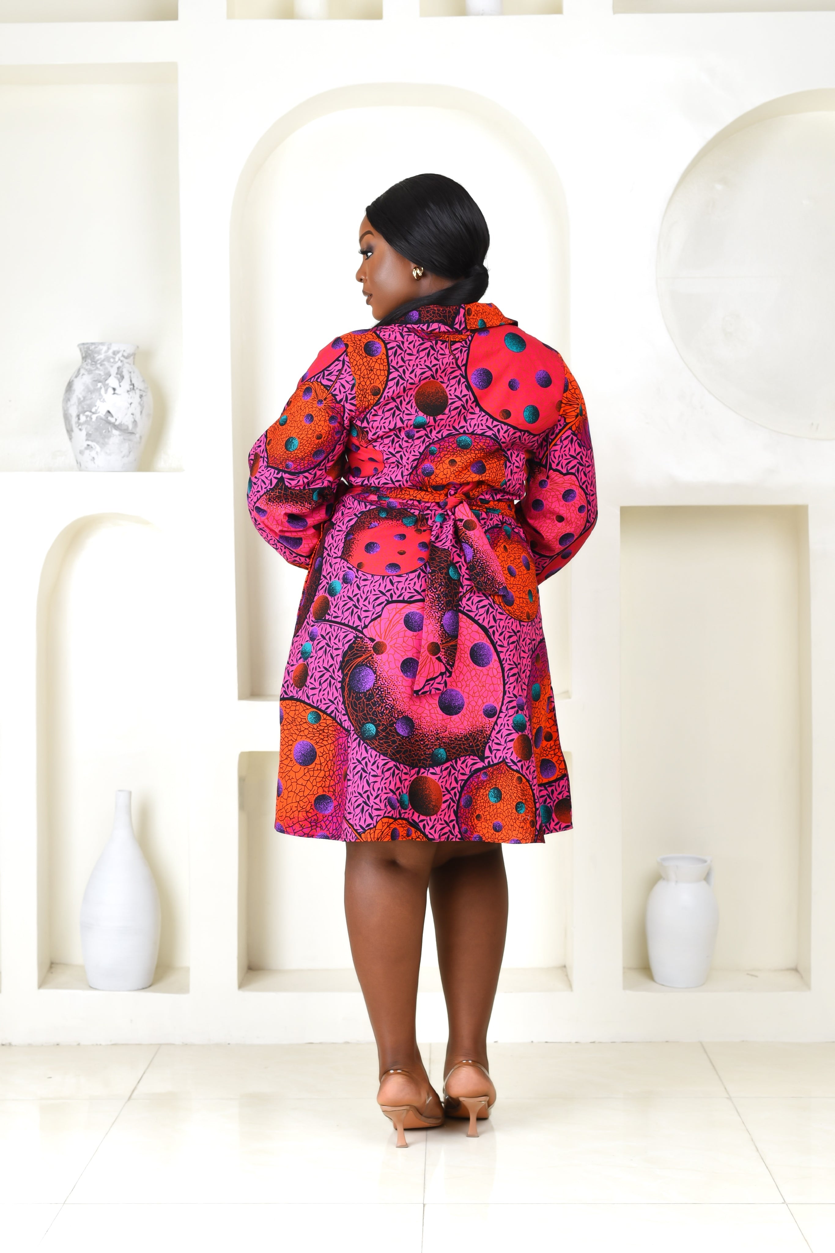 Oluchi Zippered Dress (Pink) NIKI KAY