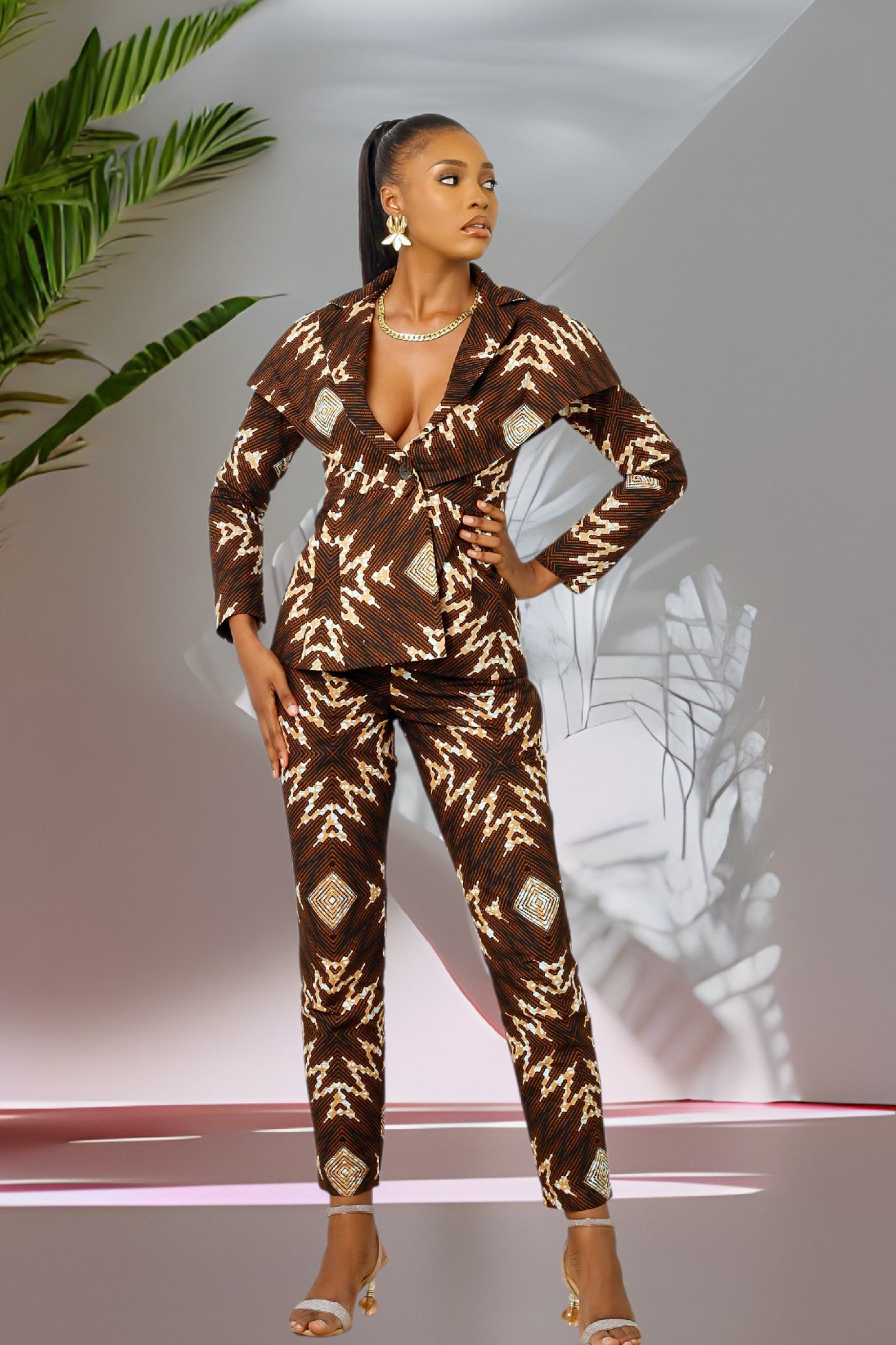 Bolanle African Print Pantsuit