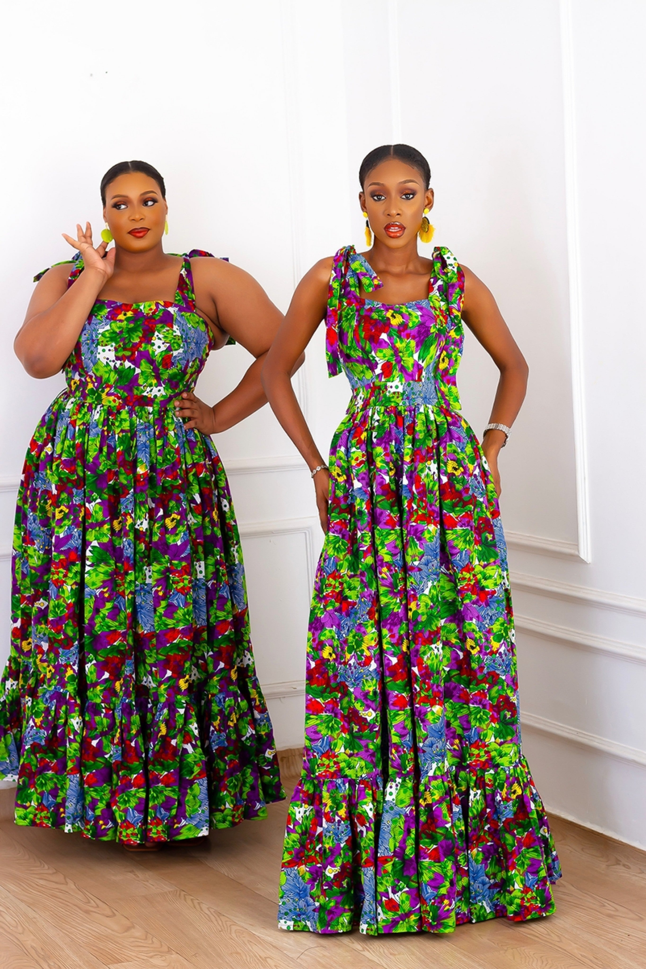 Adanma African Print Maxi Dress