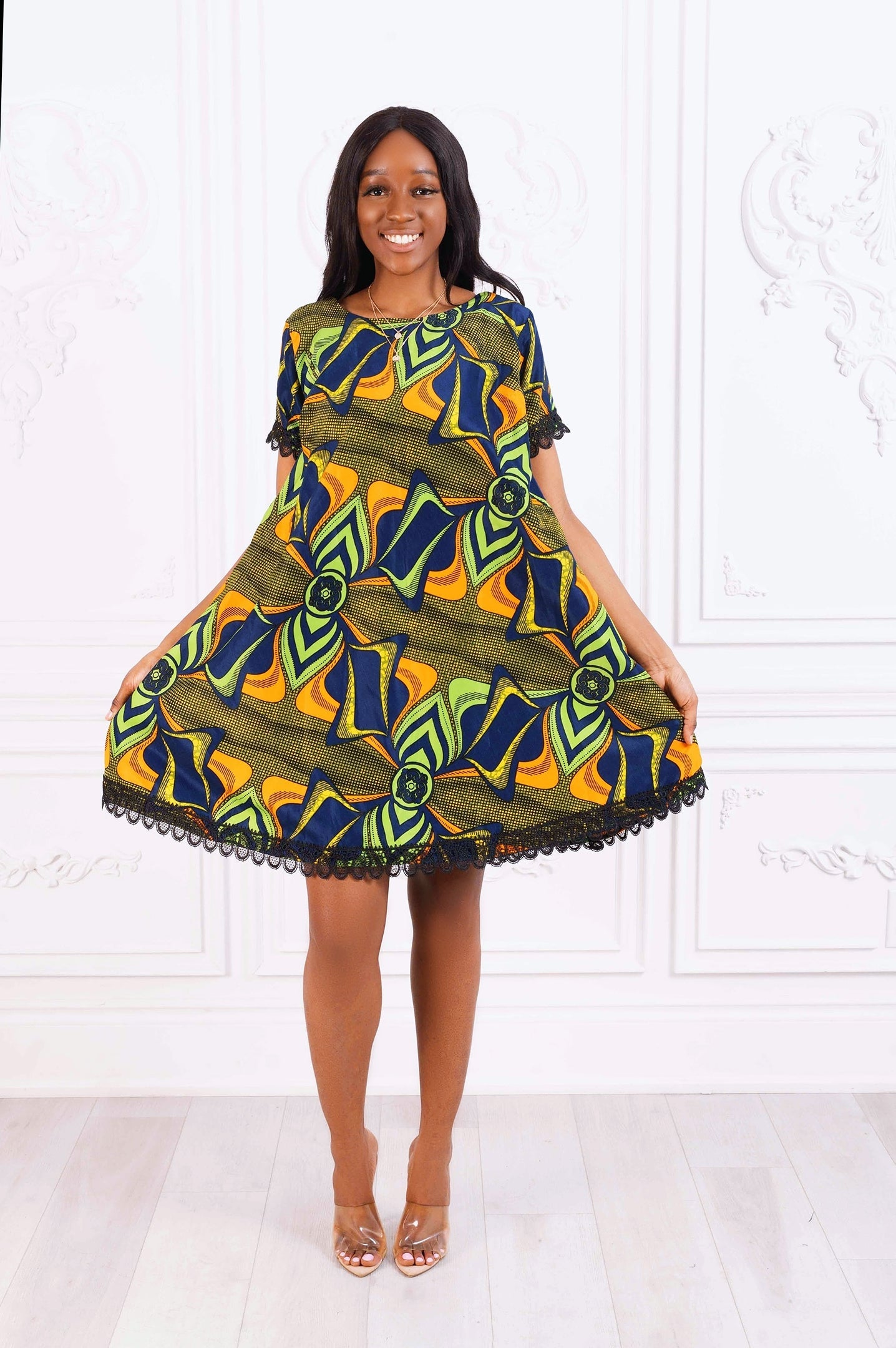 Aina African Print Shift Dress NIKI KAY