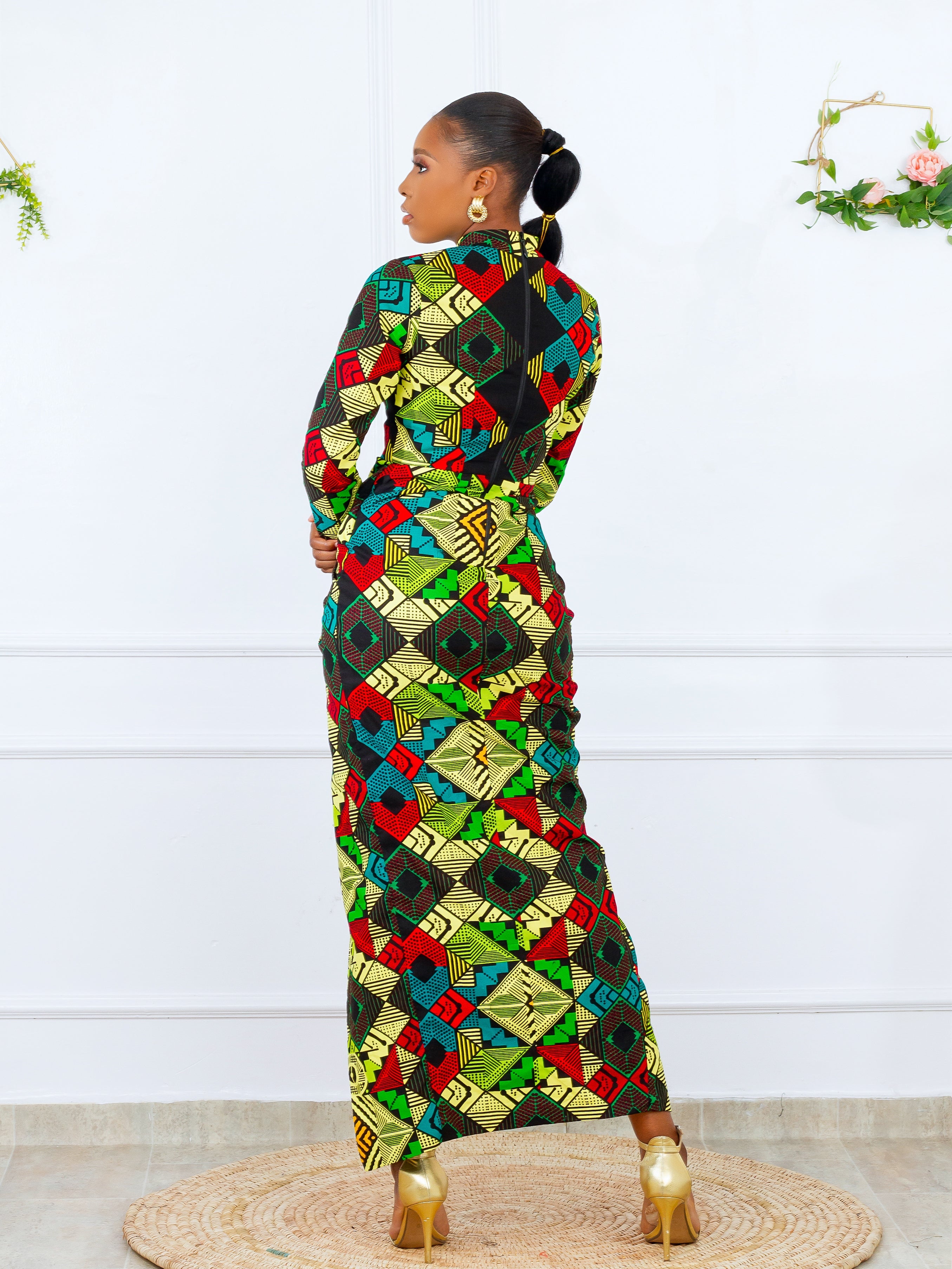 Alexis African Print Dress NIKI KAY