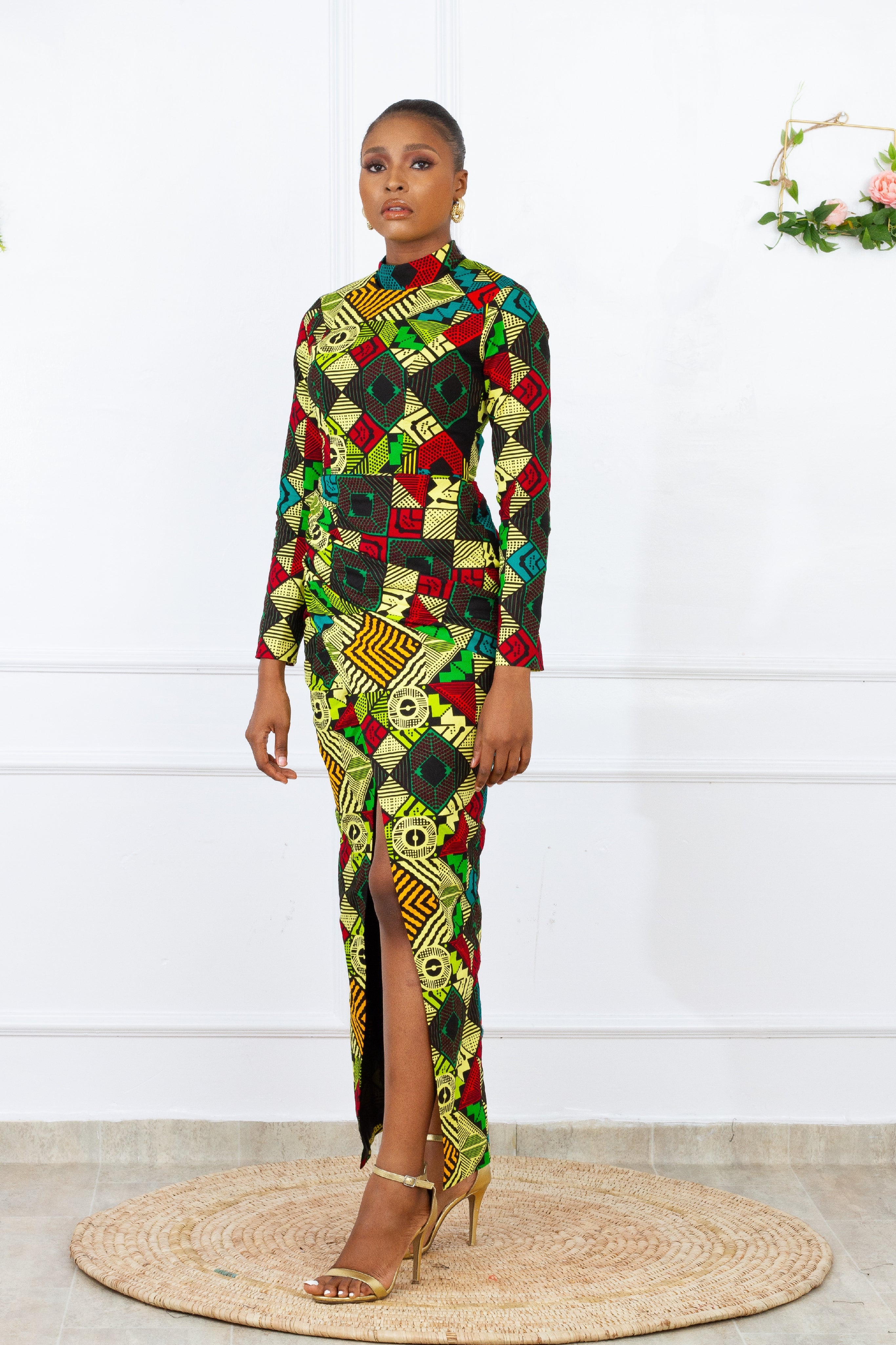 Alexis African Print Dress NIKI KAY