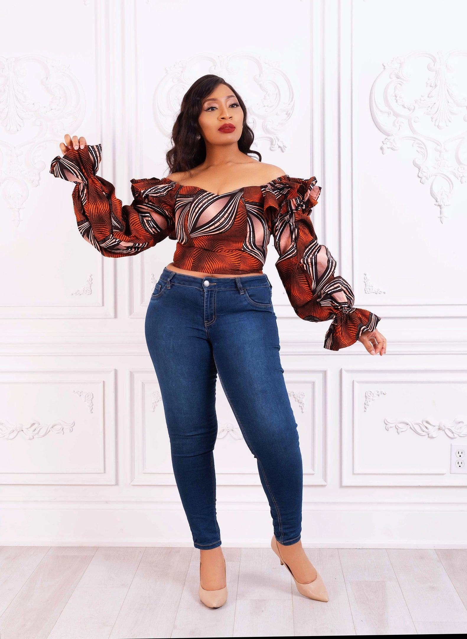 Cara African Print Top NIKI KAY