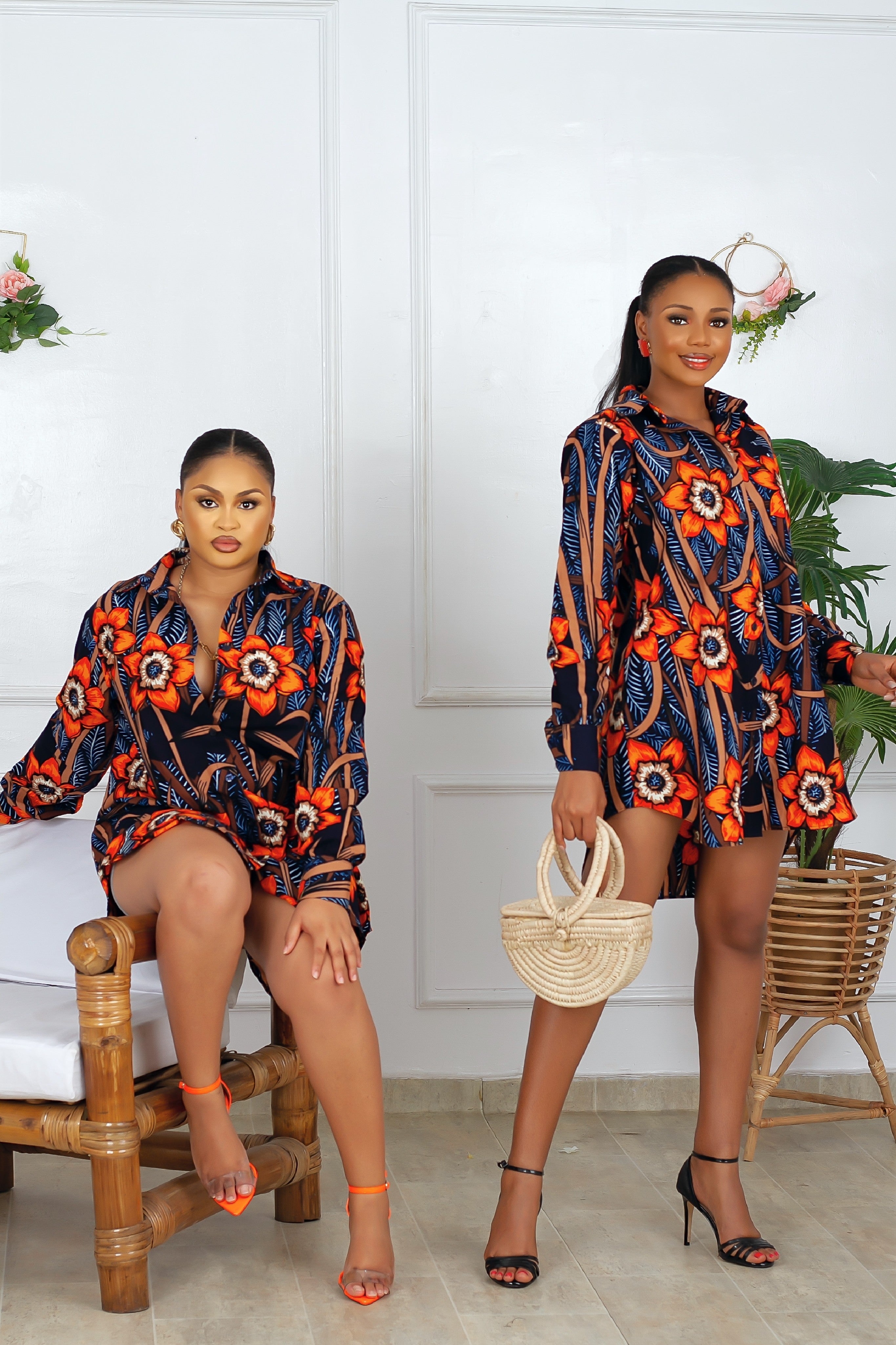 Nini African Print Shirt (Multi) NIKI KAY