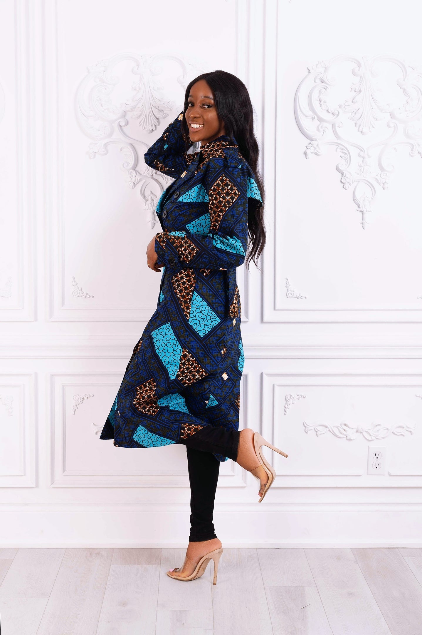 Muna Trenchcoat (Blue) NIKI KAY