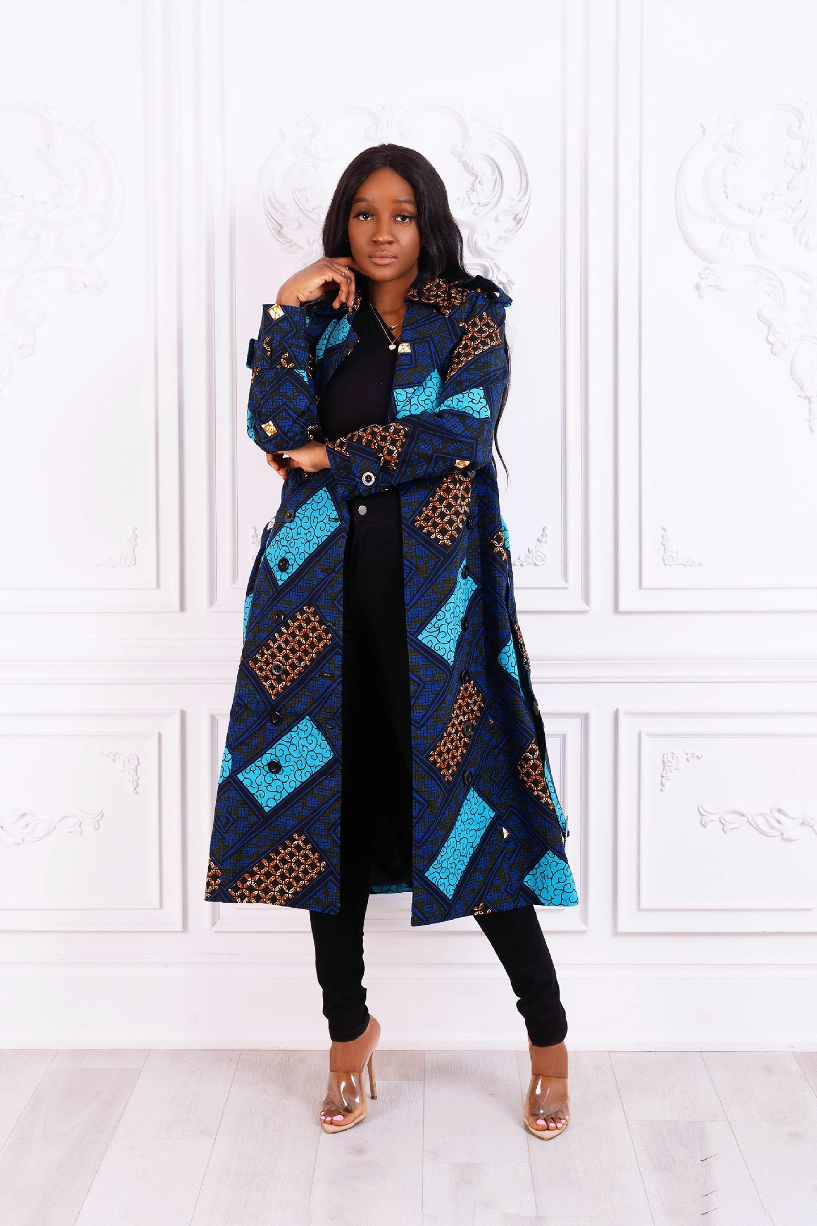 Muna Trenchcoat (Blue) NIKI KAY