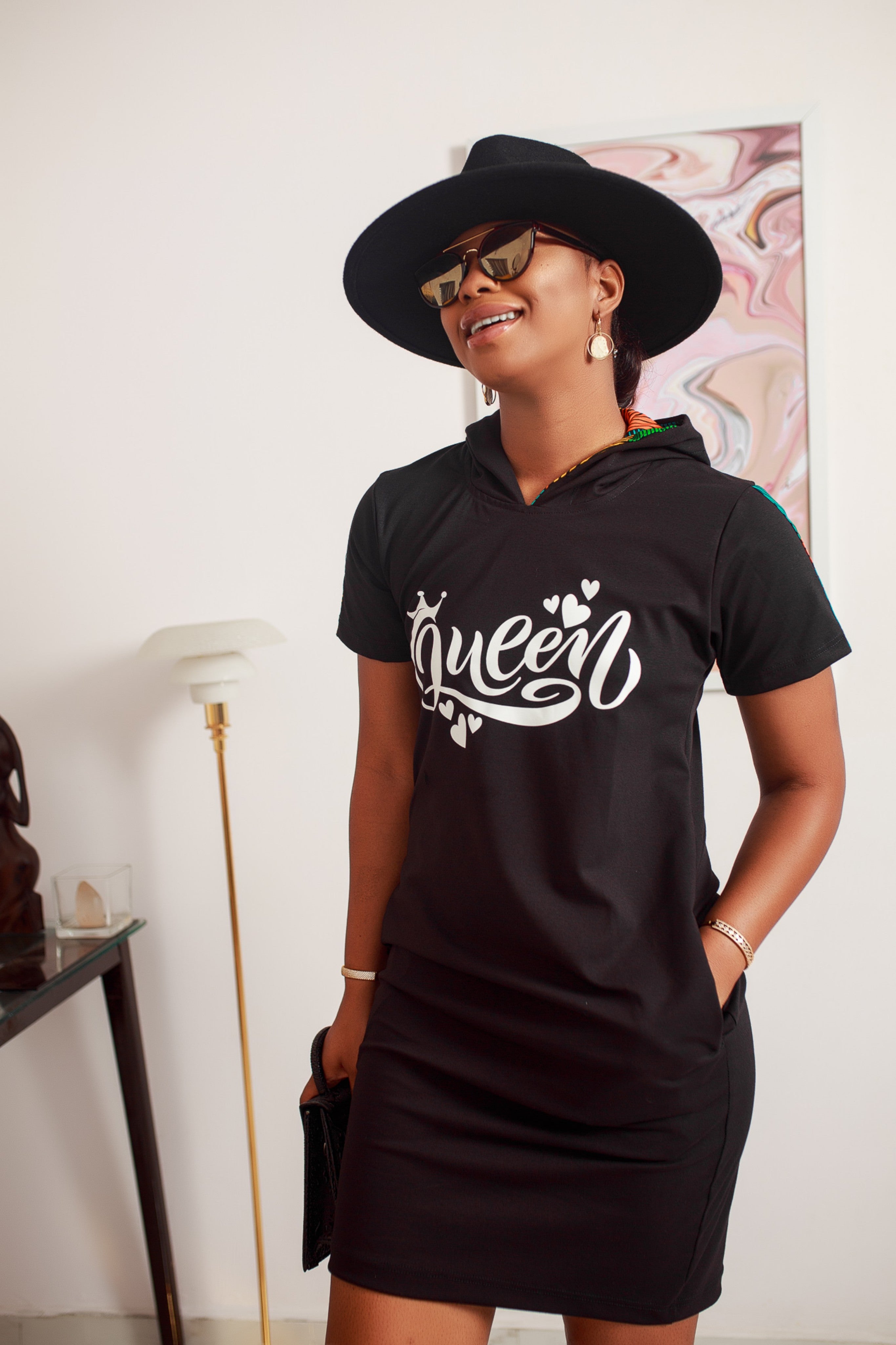 Short Sleeved Hoodie Dress NIKI KAY