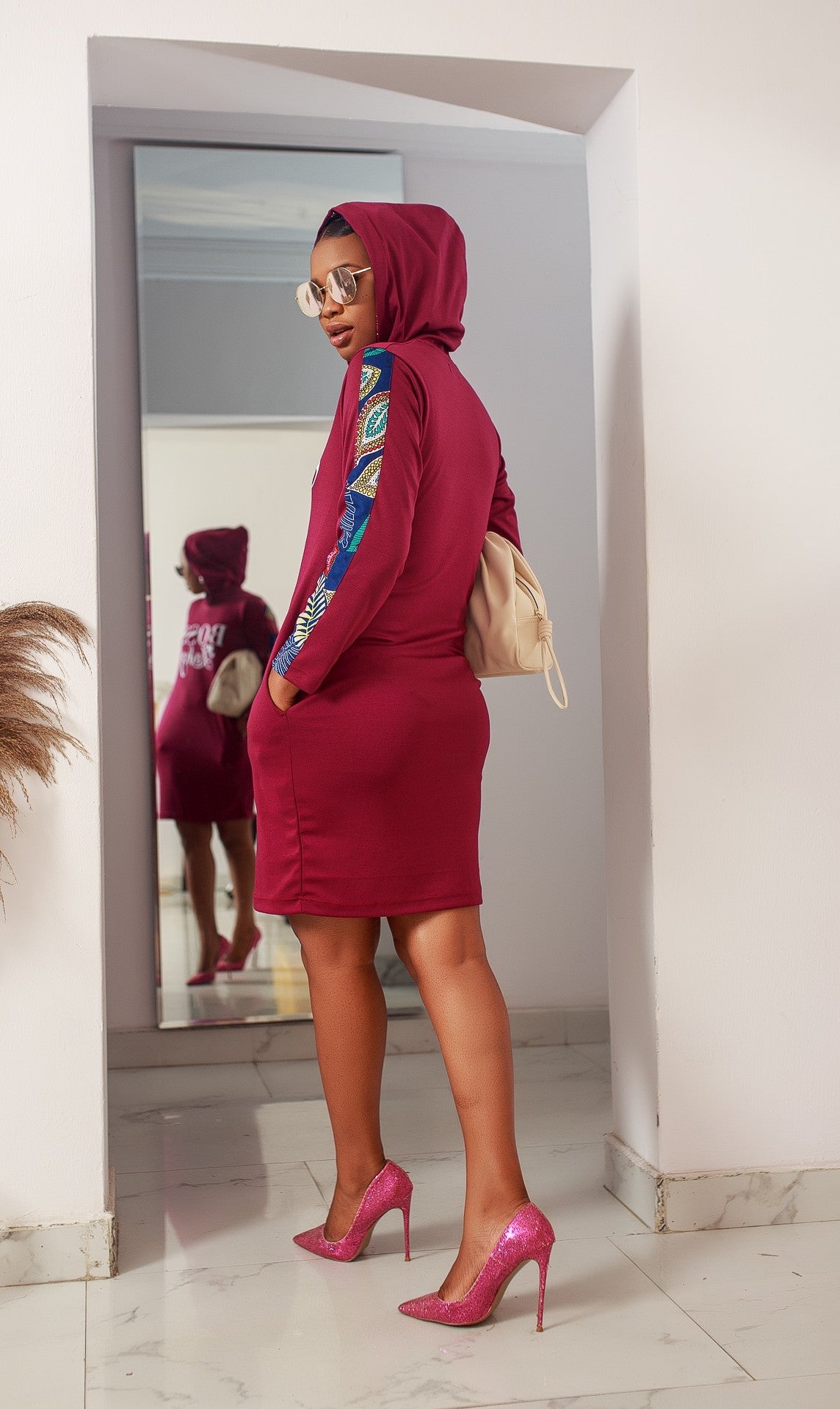 Long Sleeved Hoodie Dress NIKI KAY