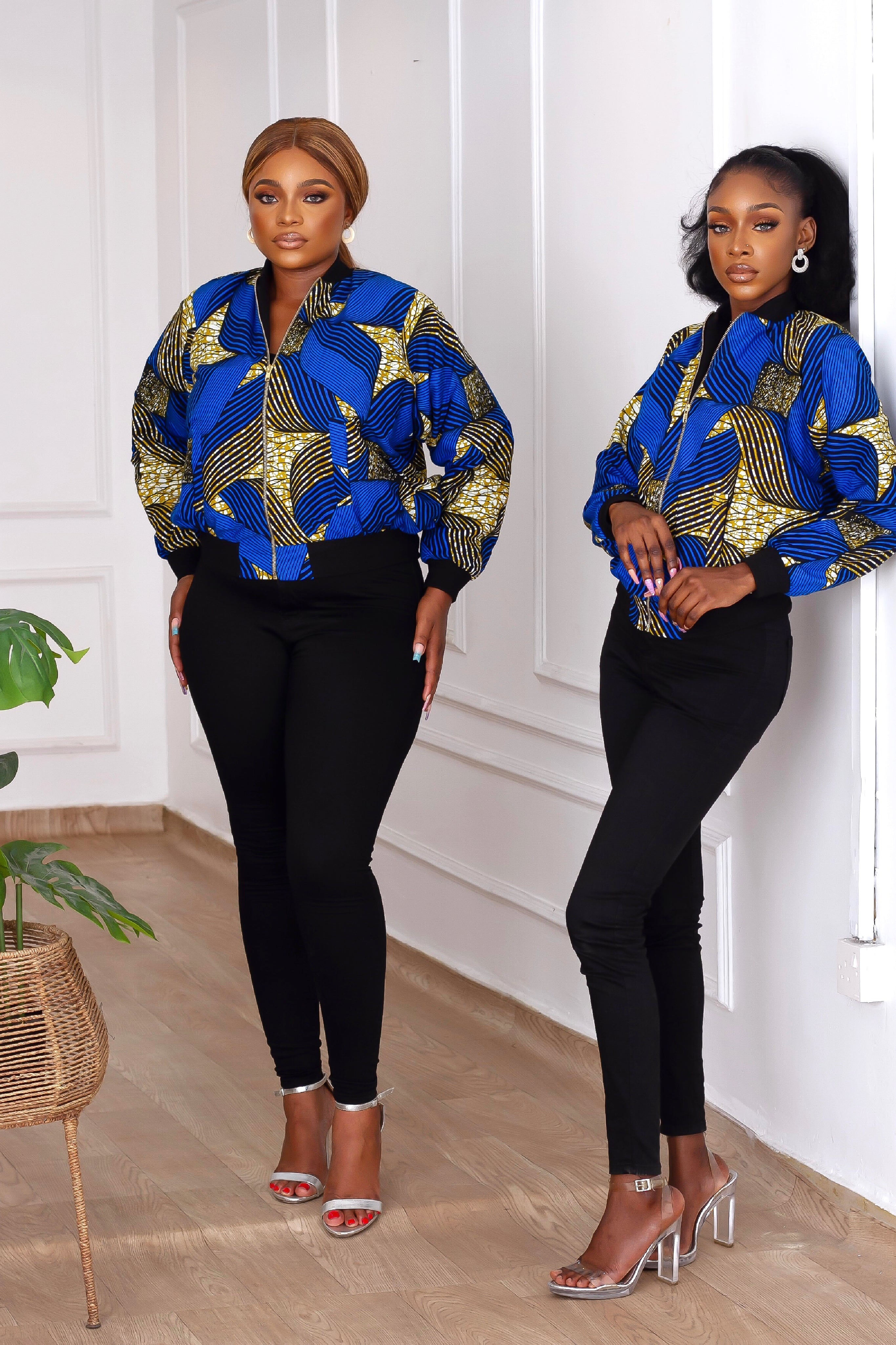 Signature Bomber Jacket (Blue) NIKI KAY