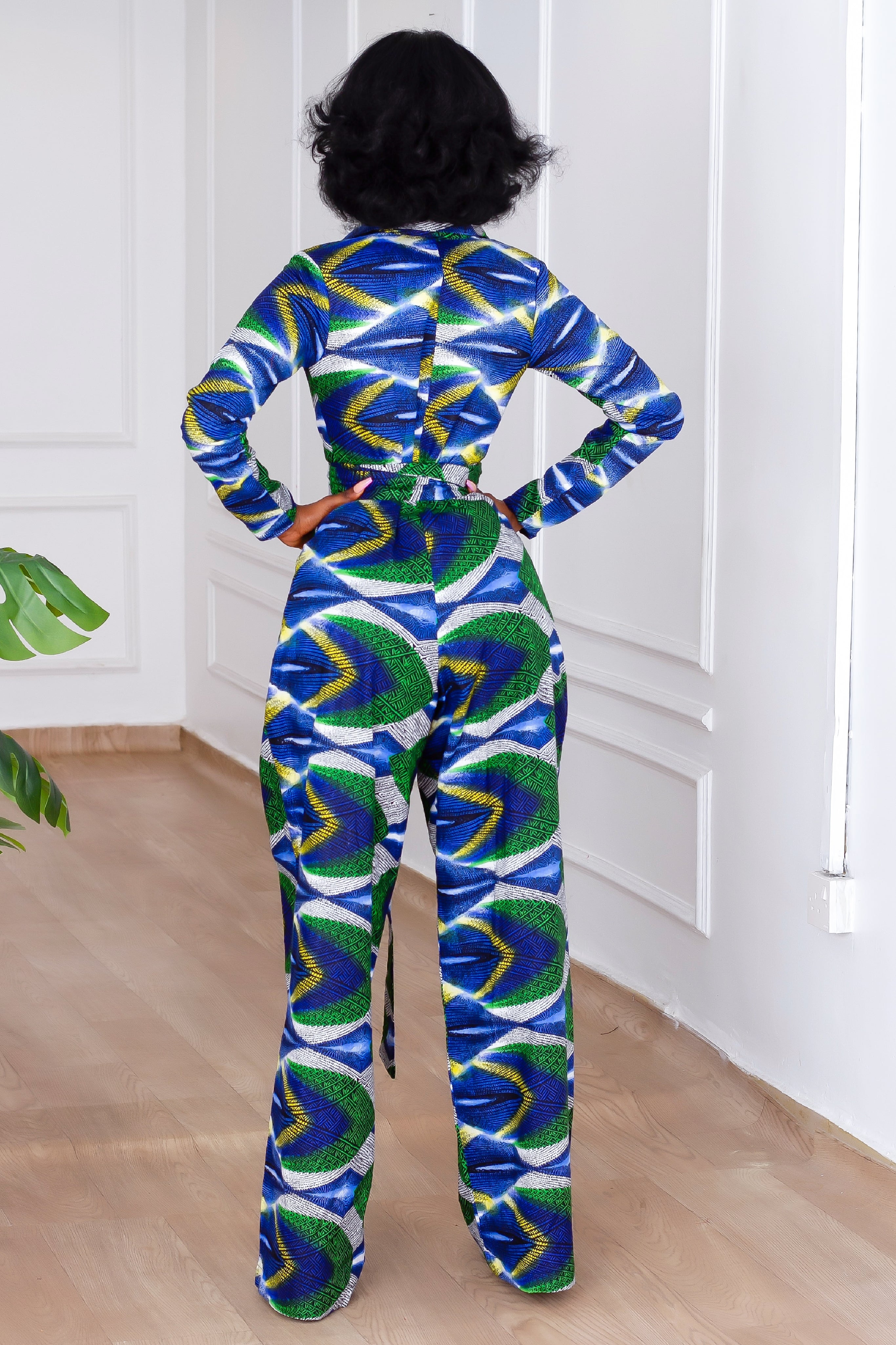 Taraji Zippered Jumpsuit (Blue)