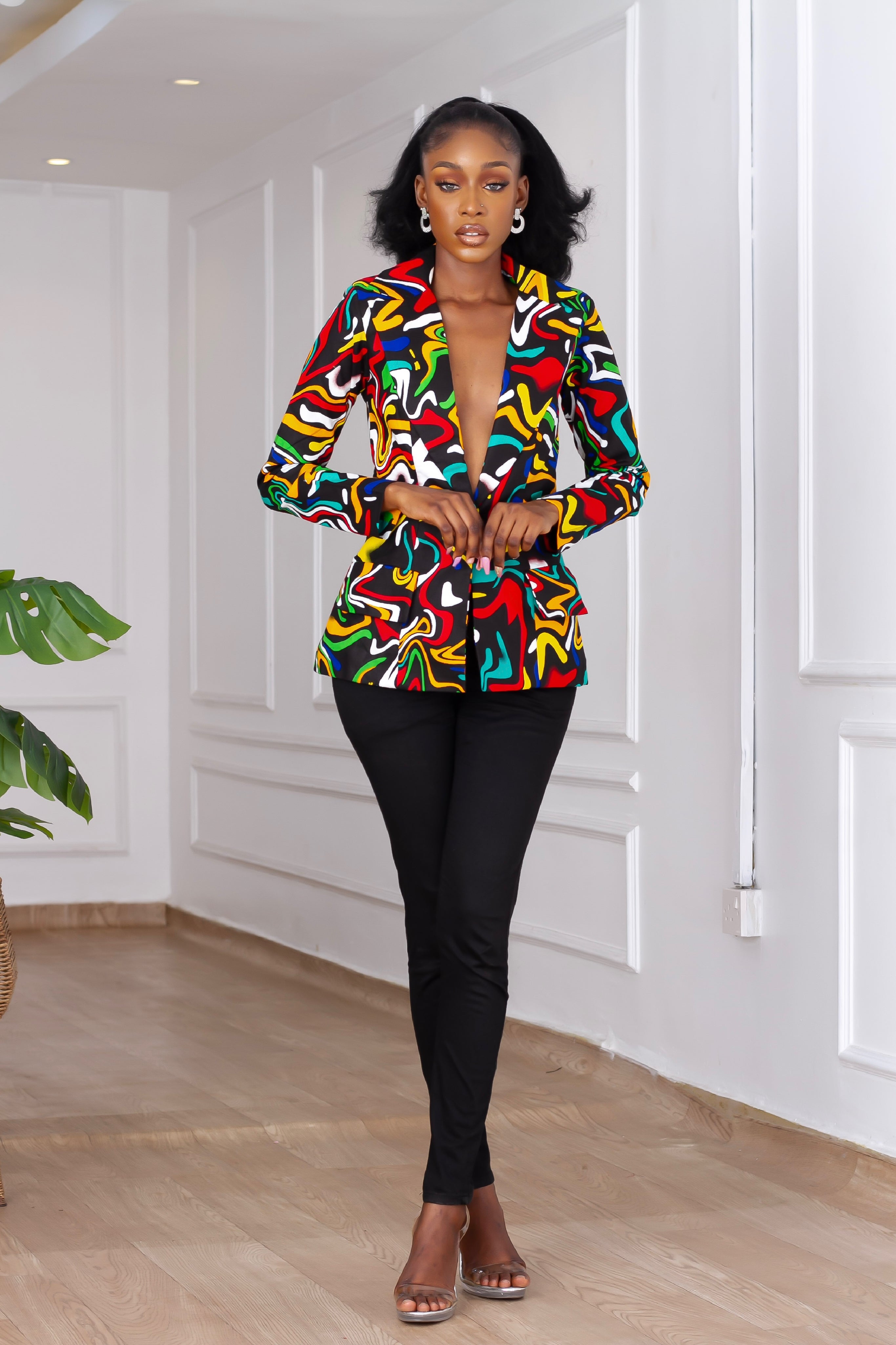 Lerato African Print Blazer (Multi) NIKI KAY