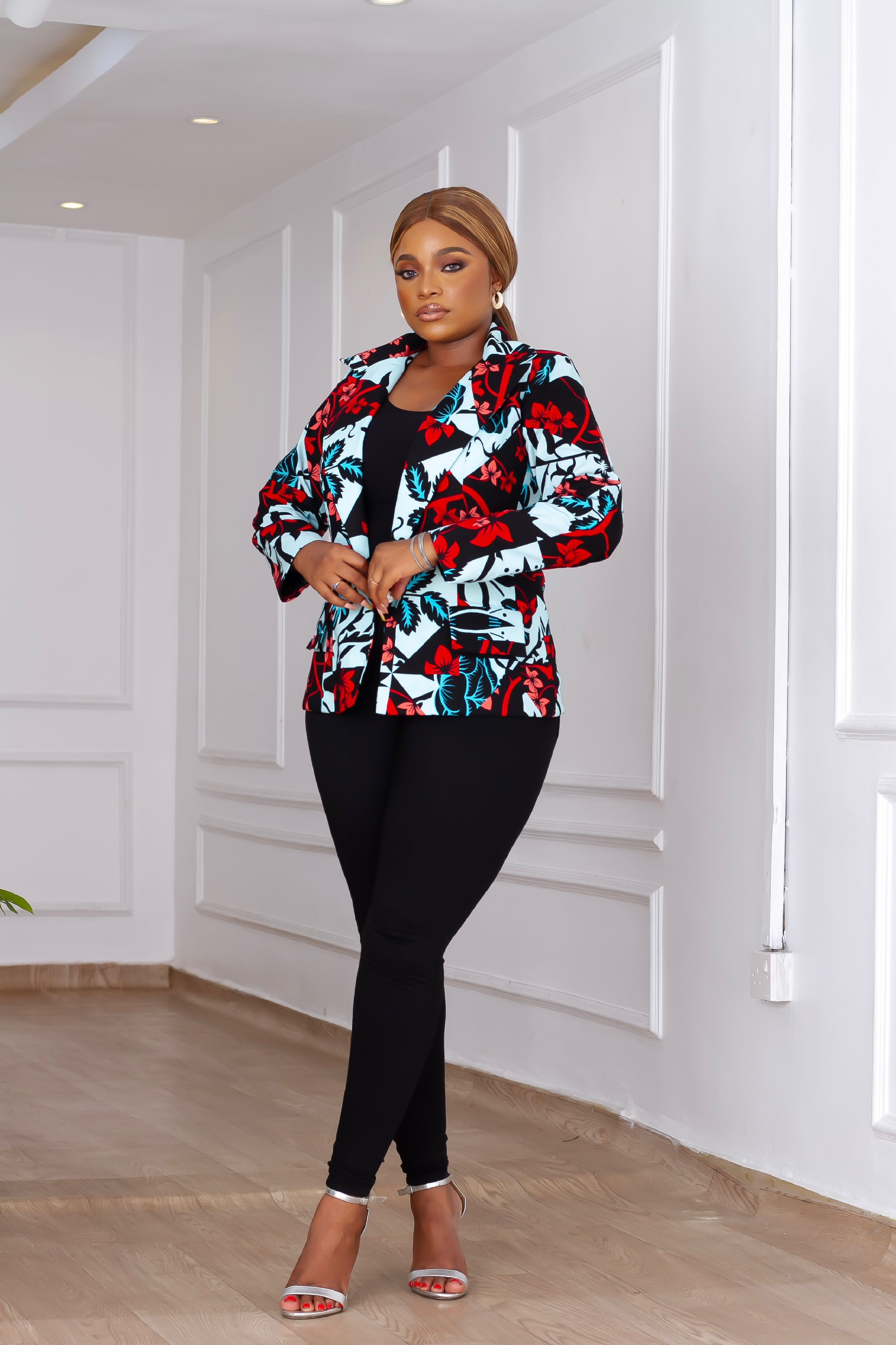 Lerato African Print Blazer (Blue) NIKI KAY