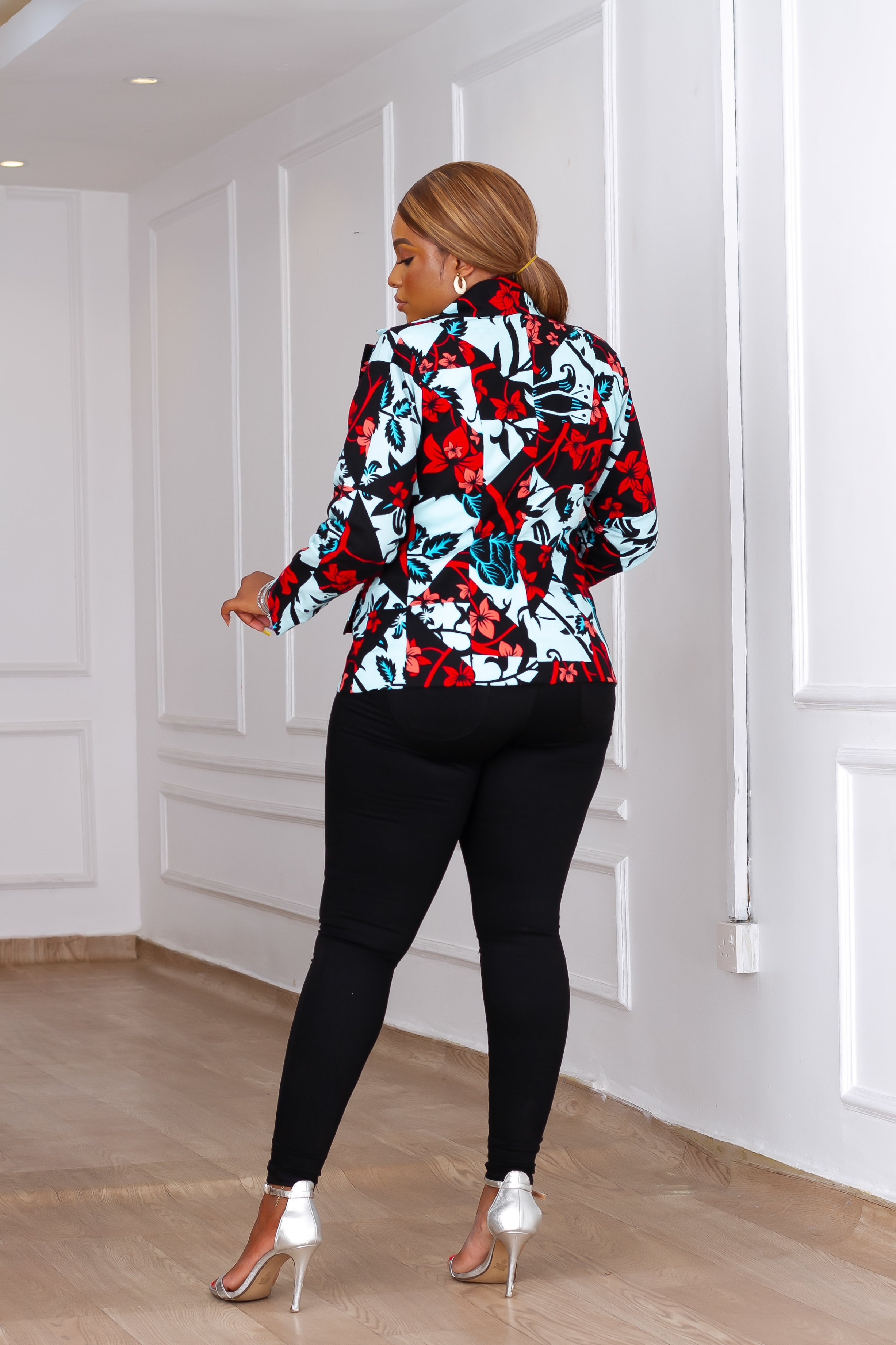 Lerato African Print Blazer (Blue) NIKI KAY