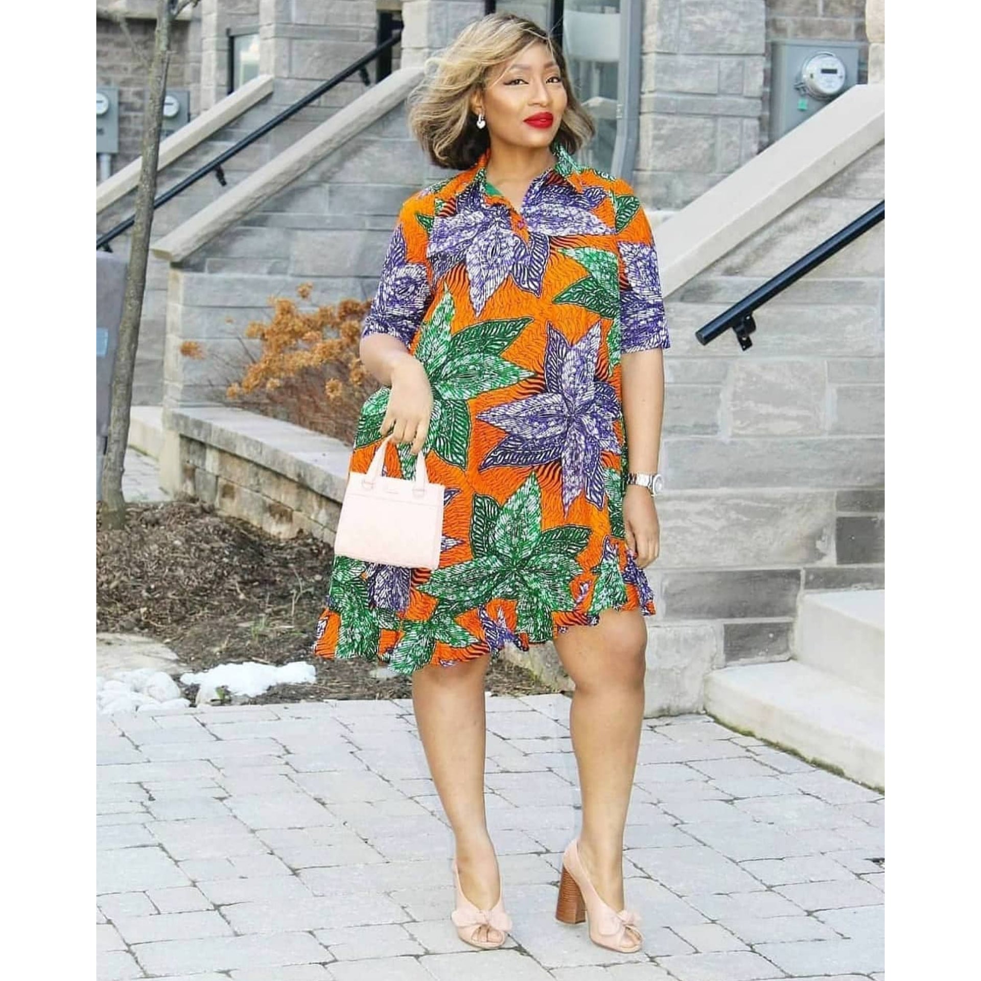 Oli African Print Shirtdress