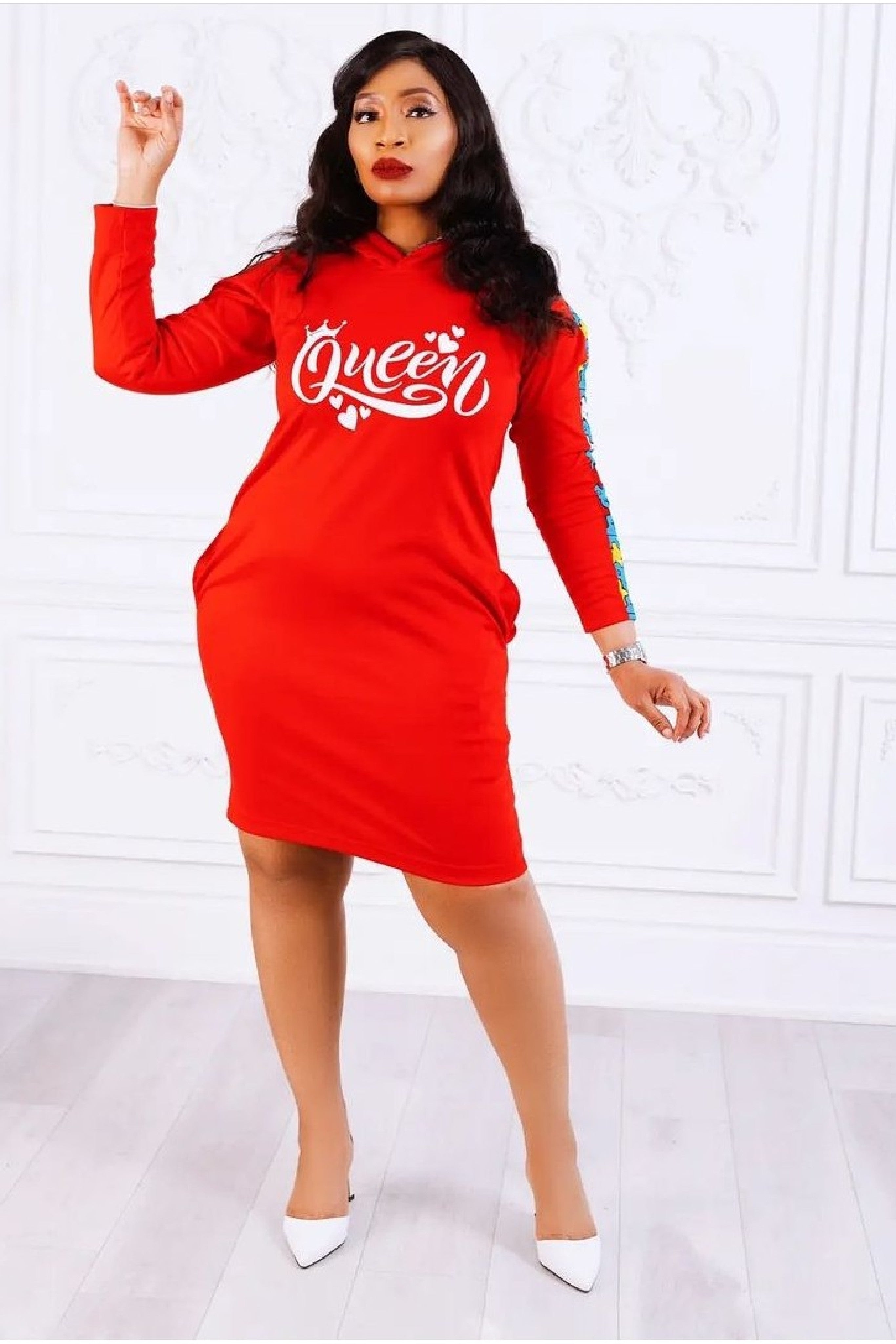 Long Sleeved Hoodie Dress NIKI KAY