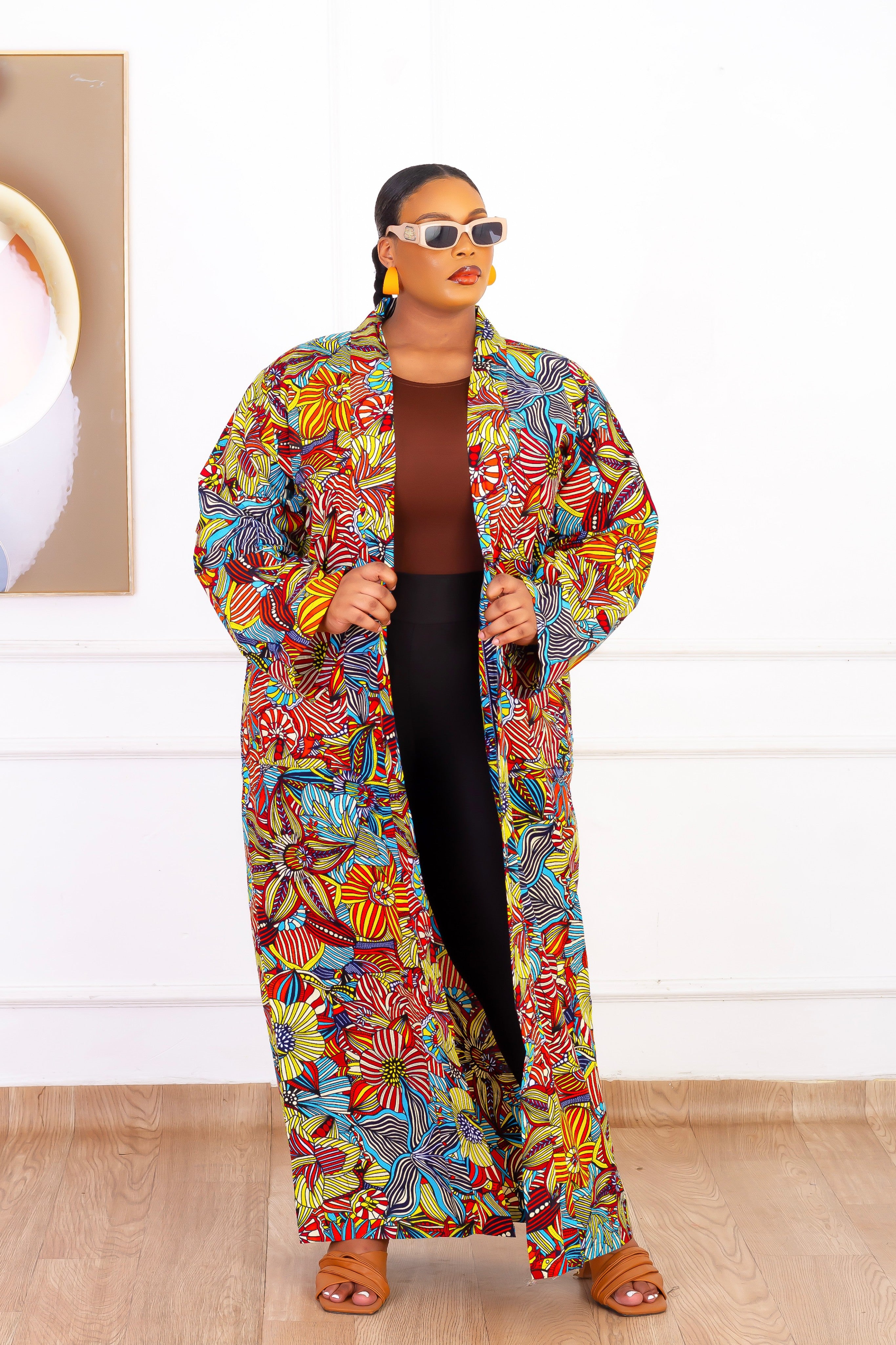 Asha African Print Kimono (Multi)