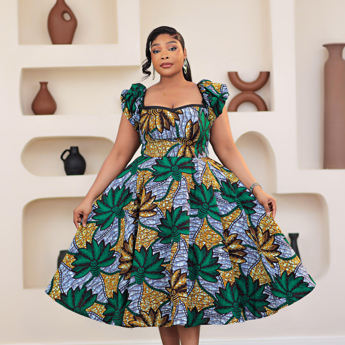 Aduke Dress - Beautiful African Print Occasion Dress | NIKI KAY Aduke Dress - Beautiful African Print Occasion Dress | NIKI KAY