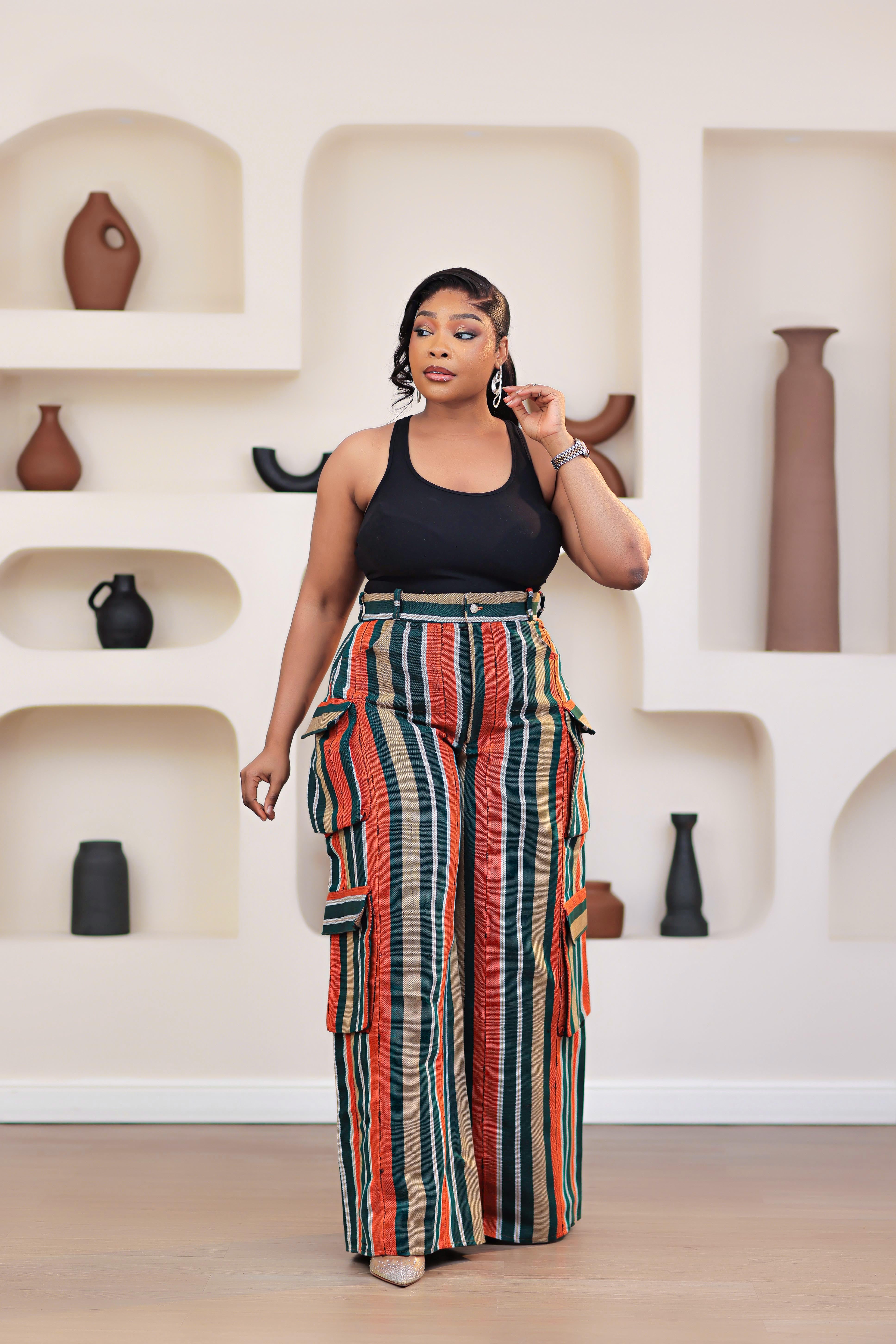 Asake Aso-oke Cargo Pants