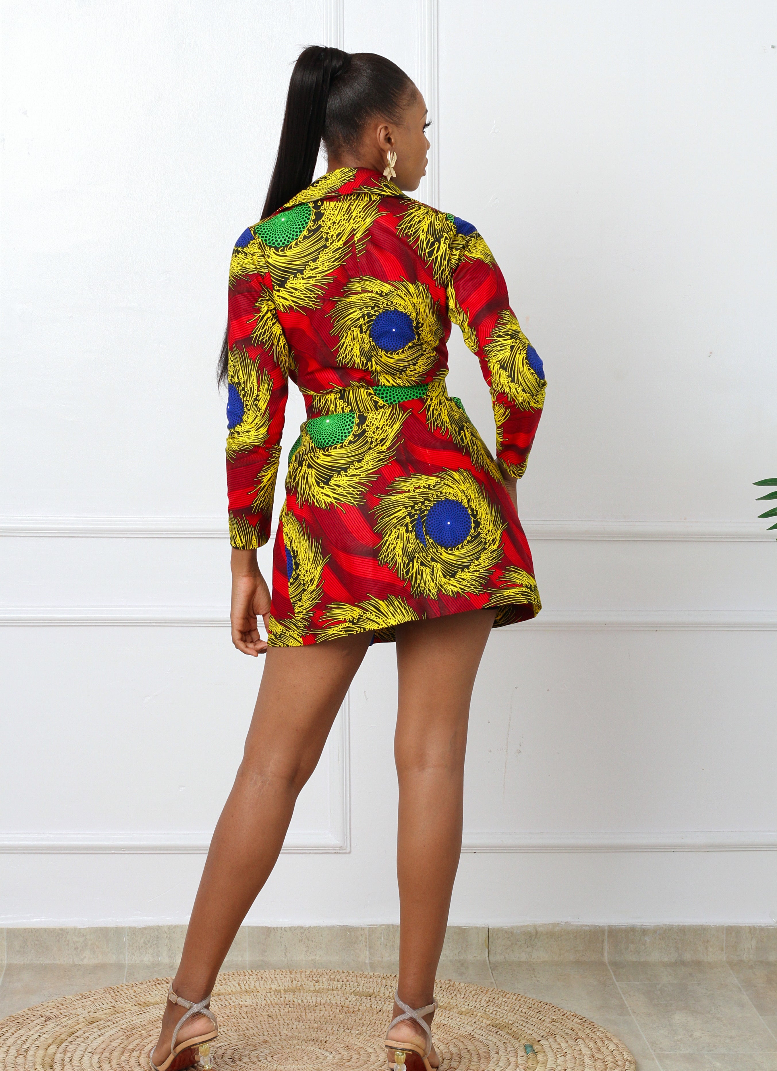 Maya African Print Blazer Dress