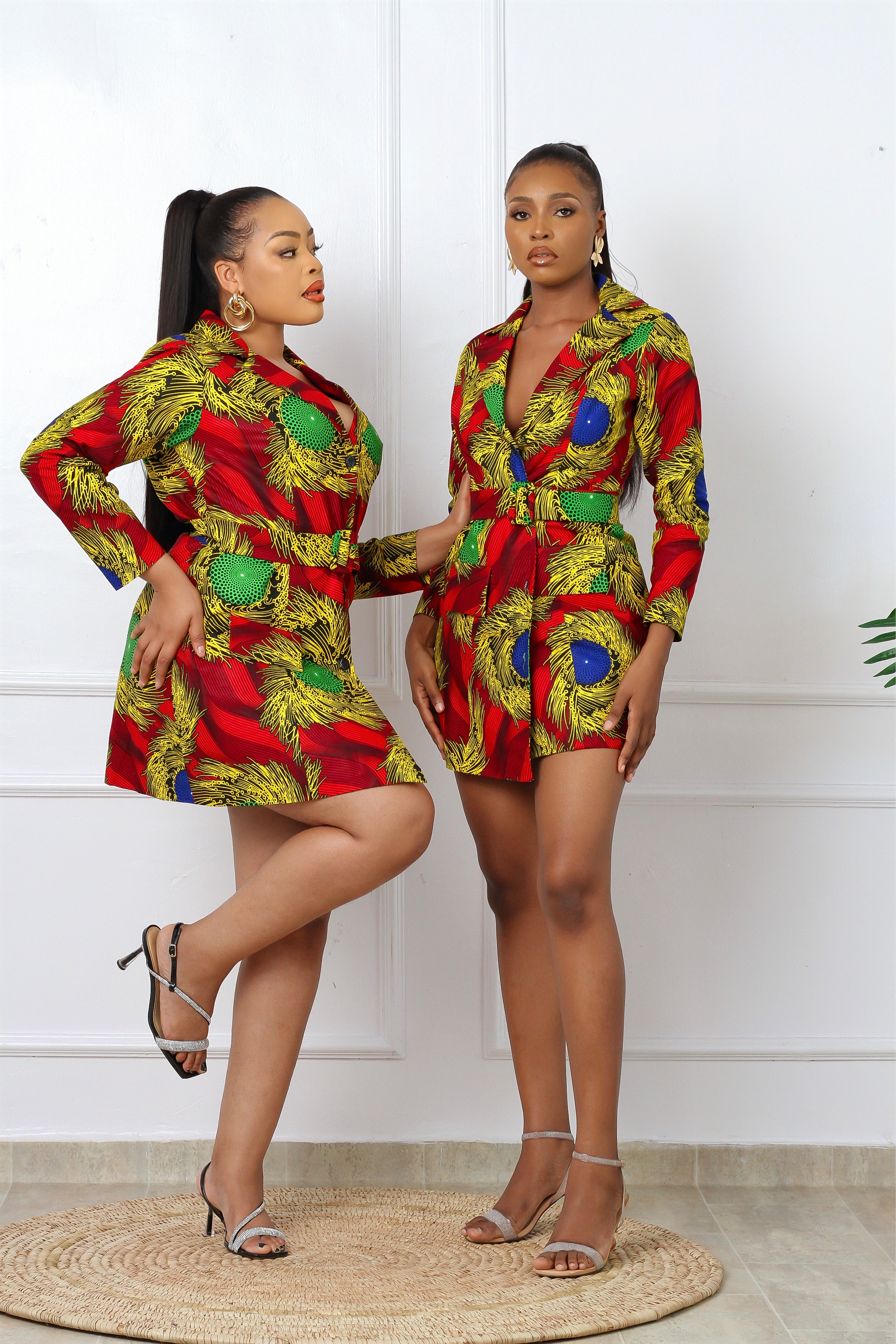 Maya African Print Blazer Dress